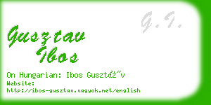 gusztav ibos business card